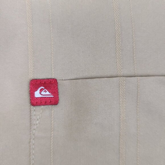 Quiksilver Shirt Mens X-Large Brown Polyester Blend Button Down Chest Pocket - Picture 3 of 9